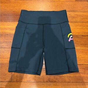 Peloton Cadent High Rise Pocket Biker Short Black Sz. M